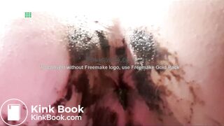 beautiful and sexy blonde with a mask poops - video 2