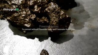 beautiful and sexy blonde with a mask poops - video 2