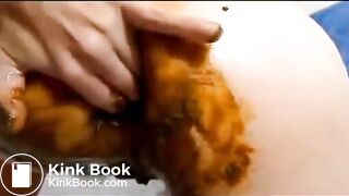 Heavy scat masturbation