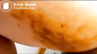 Heavy scat masturbation