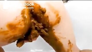 Heavy scat masturbation