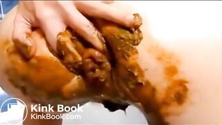 Heavy scat masturbation