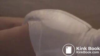 girl mess her diaper