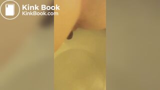 nice girl poo in toilet