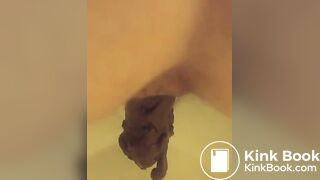 nice girl poo in toilet