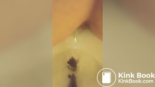 nice girl poo in toilet