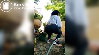 Shitting in the yard - video 2