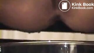 Dirty girl scat bathing