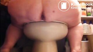 Fat white chick drops her slop