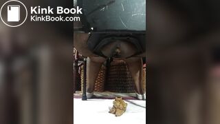 Black fat girl shitting.