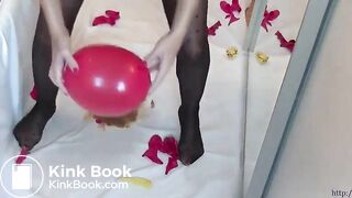 cute and sexy topless German girl craps and pees