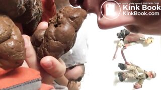 Guy lick and sniff girlfriend poo