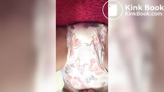 Wetting her already messy goodnites