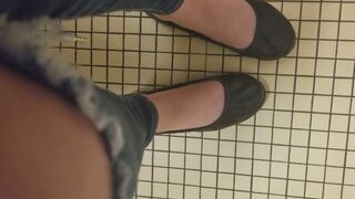 Young girl pooping at her school