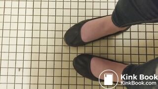 Young girl pooping at her school