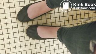 Young girl pooping at her school