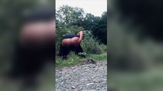 Chick Poop Behind Bushes