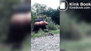 Chick Poop Behind Bushes