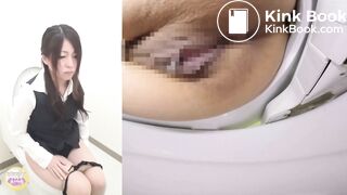 2 Japanese shitting in toilet