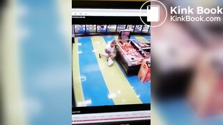 Woman Blasts Desperate Shit on Grocery Store Floor