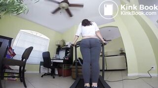 poop in leggings tread mill