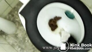 I... Pooping on the toilet again