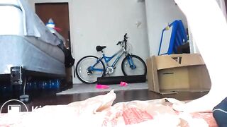 Open legged shitting