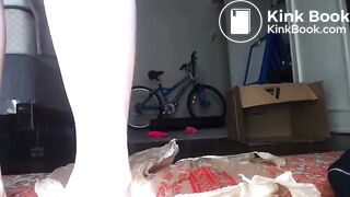 Open legged shitting