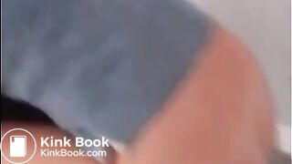 Sexy blonde girl shitting in the toilet