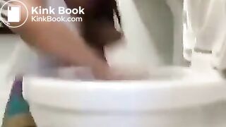 Girl eats