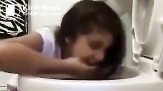 Girl eats