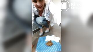 pretty girl pooping for you