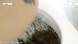Sexy teen toilet diarrhea farting explosions - video 2