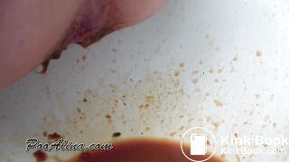 Brunette Girl has diarrhea