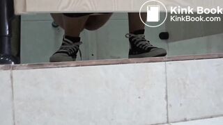 Constipated girl shitting Monster turd