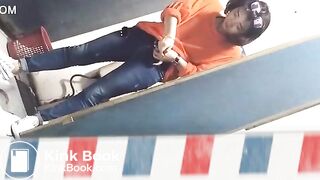 chinese girls poop in open toilet