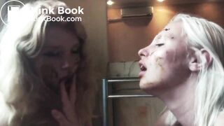 Two dirty lesbians makin some erotic scat play