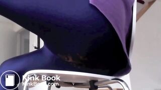 Messing her leggings