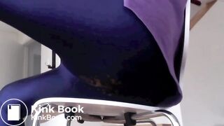 Messing her leggings