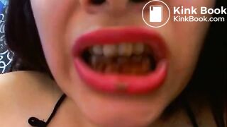 Scat girl tries to eat her shit