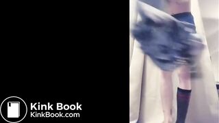 Cute teen drops a big one