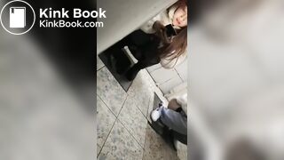 Beautiful Chinese girl pooping in public toilet part2