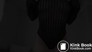 Filling up her one piece