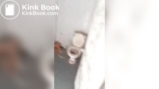 woman she pooping in an abandoned hotel