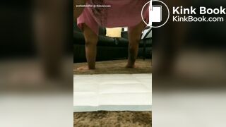 Ebony BBW Shit Explosion on Couch