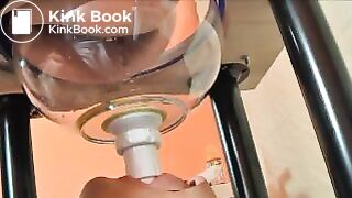 Swallowing poop through funnel