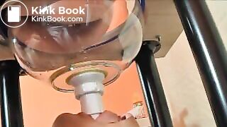 Swallowing poop through funnel