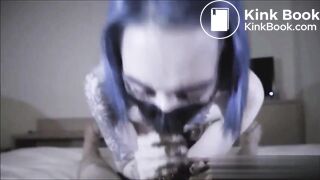 Teen Giving Scat Blowjob on Her Bed till Cum