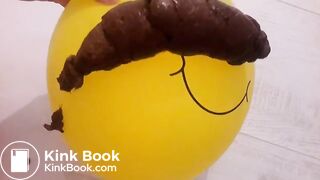 Big turd on yellow balloon