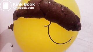 Big turd on yellow balloon